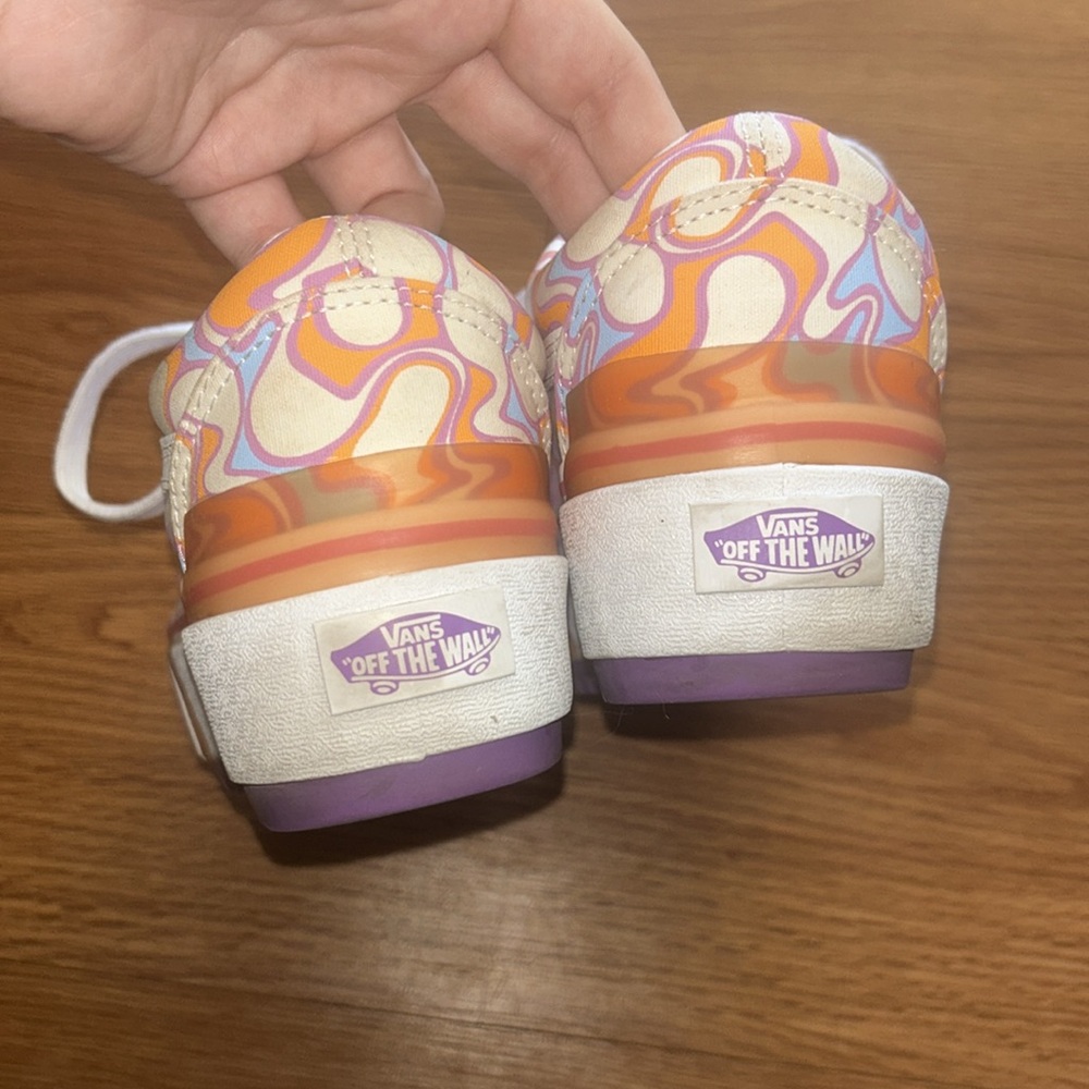 Vans Orange and Purple Platform Sneakers Retro Style - Picture 5 of 8